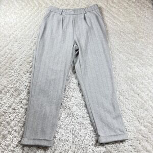 F&F Pants Womens 10 Gray Herringbone Pleated Work Business Office Old Money